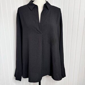 Nordstrom Women's Black Long Sleeve Blouse XL